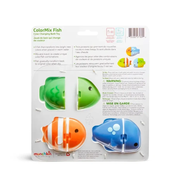 Munchkin игрушка для ванны цветные рыбки ColorMix Fish ™12+ арт  051937
